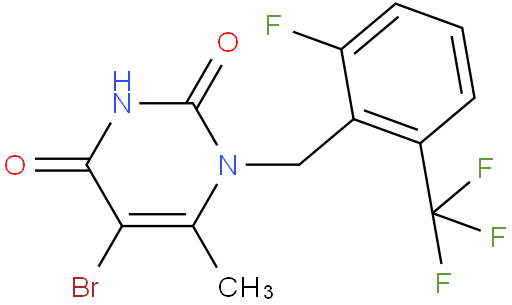5-溴-1-[2-氟-6-(三氟甲基)苄基]-6-甲基嘧啶-2,4(1H,3H)-二酮