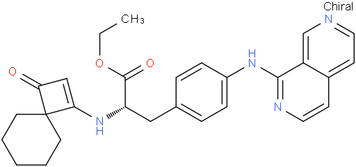 (S)-3-(4-((2,7-萘啶-1-基)氨基)苯基)-2-((3-氧代螺[3.5]壬-1-烯-1-基)氨基)丙酸乙酯