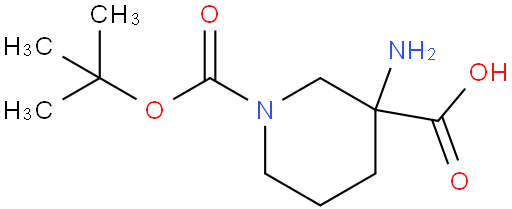 1-Boc-3-氨基哌啶-3-甲酸