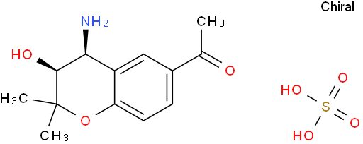 1-((3S,4S)-4-氨基-3-羟基-2,2-二甲基苯并二氢吡喃-6-基)乙酮硫酸盐