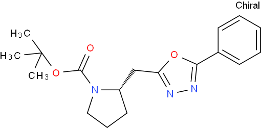 (S)-2-((5-苯基-1,3,4-噁二唑-2-基)甲基)吡咯烷-1-甲酸叔丁酯