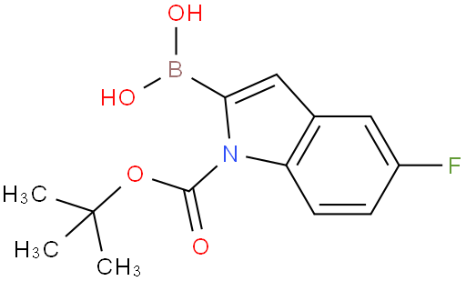 N-叔丁氧羰基-5-氟吲哚-2-硼酸