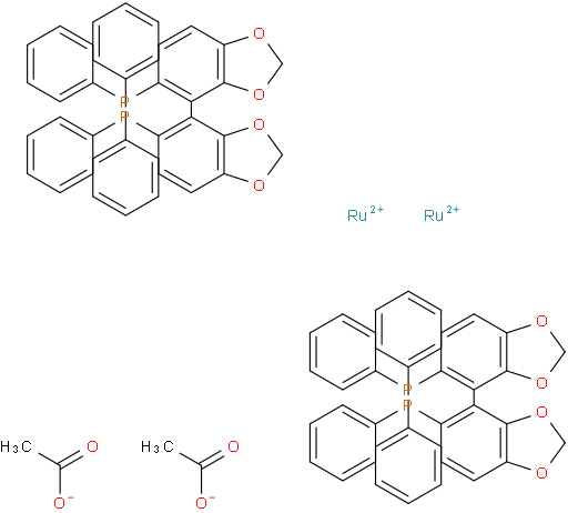 二乙酸根[(S)-(-)-5,5'-双(二苯基膦)-4,4'-联-1,3-苯并二噁茂]钌(II)