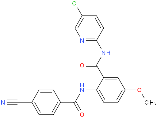 N-(5-氯-2-吡啶基)-2-[(4-氰基苯甲酰基)氨基]-5-甲氧基苯甲酰胺