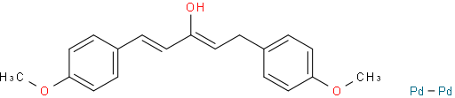 三[Μ-[(1,2-Η:4,5-Η)-(1E,4E)-1,5-双(4-甲氧基苯基)-1,4-戊二烯-3-酮]]二钯