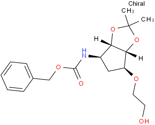 ((3aS,4R,6S,6aR)-6-(2-羟基乙氧基)-2,2-二甲基四氢-3aH-环戊二烯并[d][1,3]二氧杂环戊烯-4-基)氨基甲酸苄酯