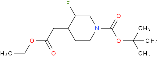 4-(2-乙氧基-2-氧代乙基)-3-氟哌啶-1-甲酸叔丁酯
