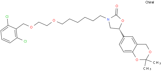 (R)-3-(6-(2-((2,6-二氯苄基)氧基)乙氧基)己基)-5-(2,2-二甲基-4H-苯并[d] [1,3]二噁英-6-基)噁唑烷-2-酮