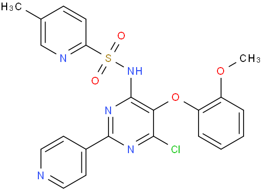 N-(6-氯-5-(2-甲氧基苯氧基)-2-(吡啶-4-基)嘧啶-4-基)-5-甲基吡啶-2-磺酰胺