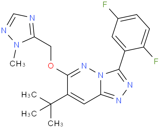 3-(2,5-二氟苯基)-7-(1,1-二甲基乙基)-6-[(1-甲基-1H-1,2,4-,三唑-5-基)甲氧基]-1,2,4-4-三唑[4,3-b]哒嗪