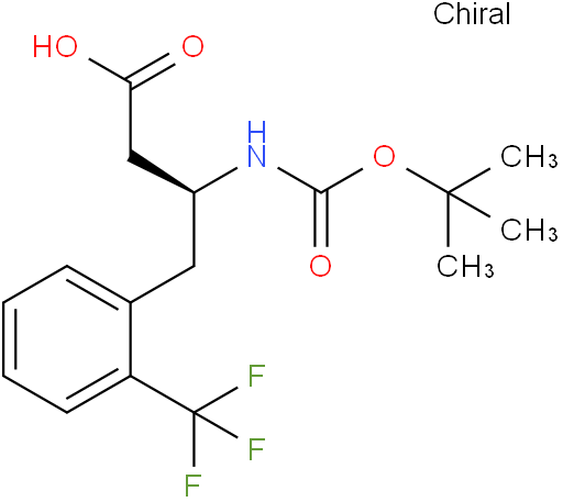 Boc-(S)-3-氨基-4-(2-三氟甲基苯基)-丁酸