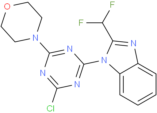 4-(4-氯-6-(2-(二氟甲基)-1H-苯并[d]咪唑-1-基)-1,3,5-三嗪-2-基)吗啉