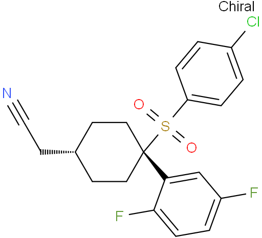 2-((1S,4S)-4-((4-氯苯基)磺酰基)-4-(2,5-二氟苯基)环己基)乙腈