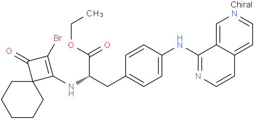 (S)-3-(4-((2,7-萘啶-1-基)氨基)苯基)-2-((2-溴-3-氧代螺〔3.5〕壬-1-烯-1-基基)氨基)丙酸甲酯