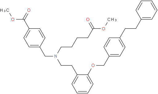 4-(((5-甲氧基-5-氧代戊基)(2-((4-苯乙基苄基)氧基)苯乙基)氨基)甲基)苯甲酸甲酯