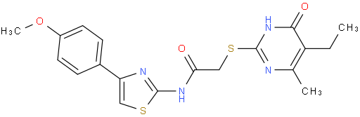 2-[(5-乙基-1,6-二氢-4-甲基-6-氧代-2-嘧啶基)硫代] -N-[4-(4-甲氧基苯基)-2-噻唑基]乙酰胺